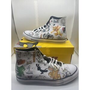Converse Chuck Taylor All Star High Mens Sneaker 10 Multicolor Tom & Jerry Shoes